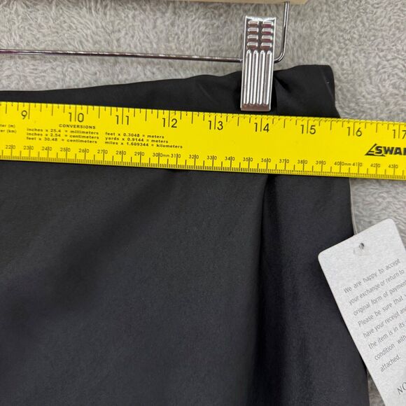 Forgotten Grace Nordstrom Skirt Womens L Black Midi Pencil Flounced Lined New - Picture 5 of 12